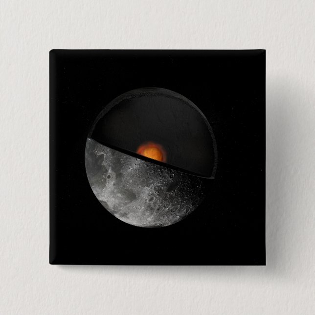 Chapa Cuadrada Concepto de artista que muestra un posible núcleo  (Anverso)