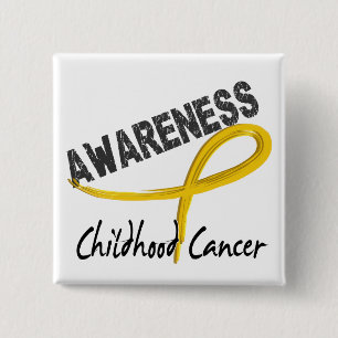 Chapa Cuadrada Conciencia 3 del cáncer de la niñez