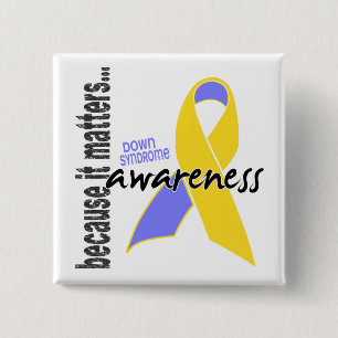 Chapa Cuadrada Conciencia de Síndrome de Down