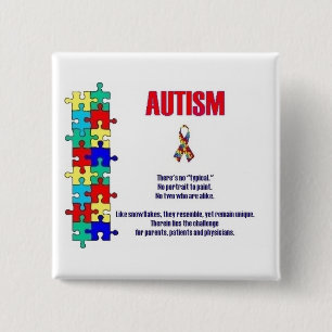 Chapa Cuadrada Conciencia del autismo