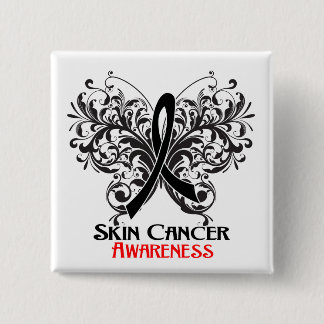 Chapa Cuadrada Conciencia del cáncer de piel del Flourish de la