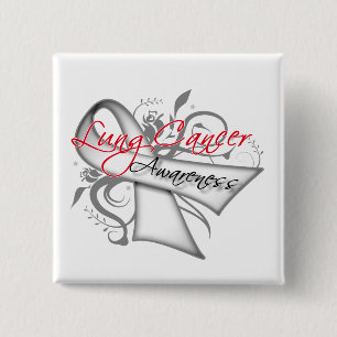 Chapa Cuadrada Conciencia del cáncer de pulmón de la cinta de