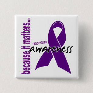 Chapa Cuadrada Conciencia del Fibromyalgia