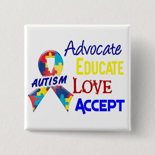 Chapa Cuadrada Conciencia sobre el autismo