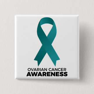 Chapa Cuadrada Conciencia sobre el cáncer de ovario