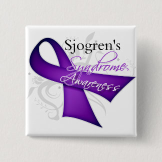 Chapa Cuadrada Conciencia sobre el síndrome de Sjogren