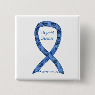 Chapa Cuadrada Conciencia sobre la enfermedad tiroidea Pisley Rib