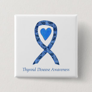 Chapa Cuadrada Conciencia sobre la enfermedad tiroidea Pisley Rib