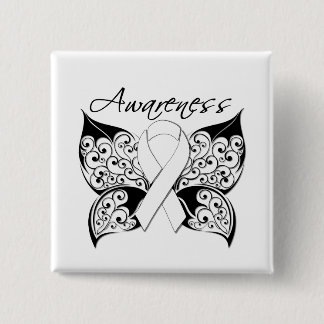 Chapa Cuadrada Conciencia sobre las mariposas tatuadas - Cáncer d