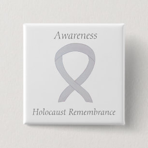 Chapa Cuadrada Concienciación sobre el Holocausto Pin de cinta b
