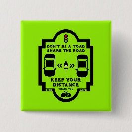 Chapa Cuadrada Concienciación sobre la seguridad vial en las bici