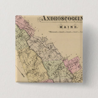 Chapa Cuadrada Condado de Androscoggin, Mapa Maine