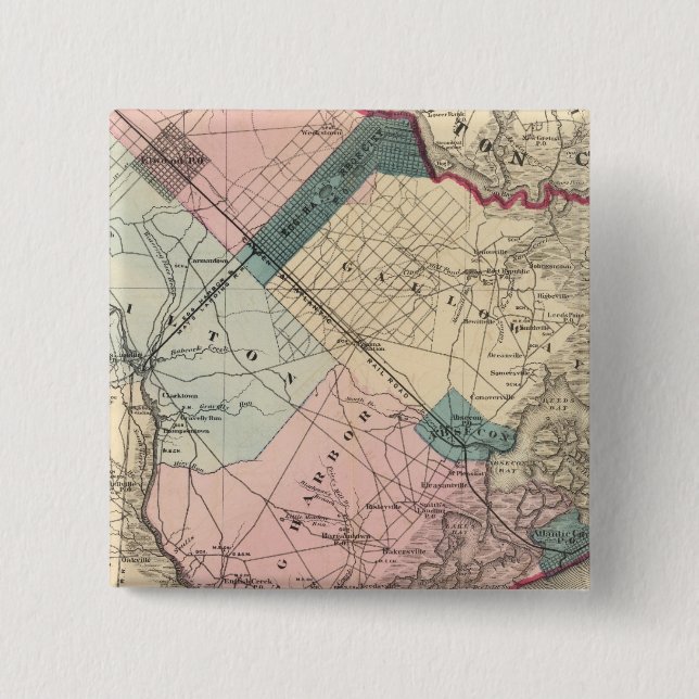 Chapa Cuadrada Condado de Atlantic, NJ (Anverso)