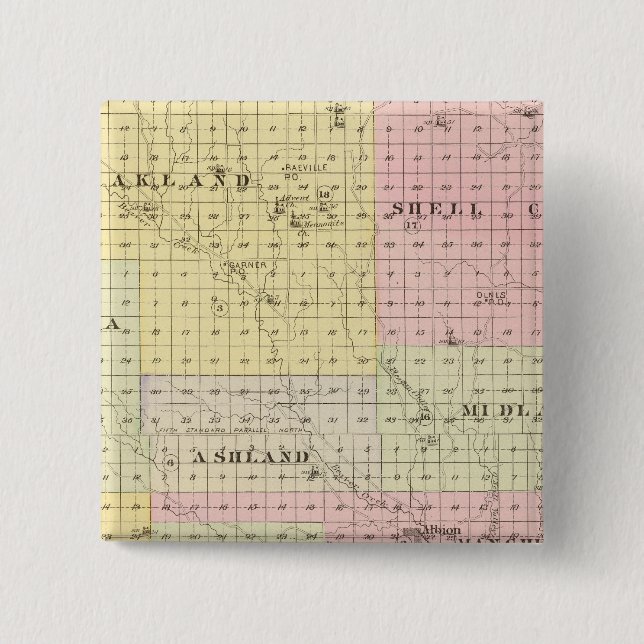 Chapa Cuadrada Condado de Boone, Nebraska (Anverso)