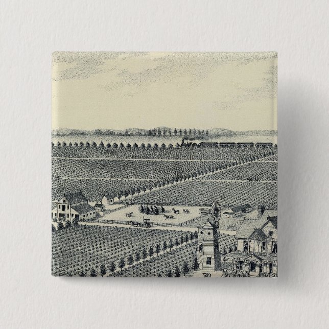 Chapa Cuadrada Condado de Caledonia Vineyard, Fresno (Anverso)