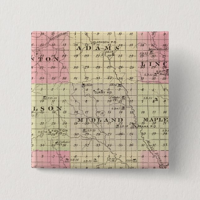 Chapa Cuadrada Condado de Colfax, Nebraska (Anverso)