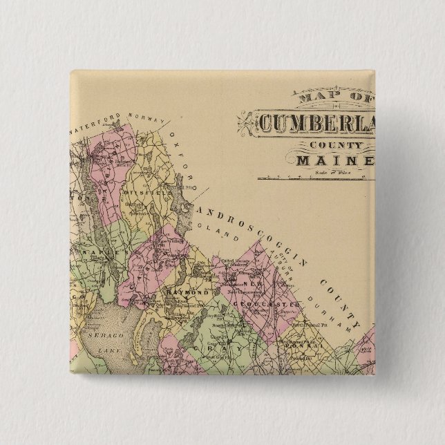 Chapa Cuadrada Condado de Cumberland, Maine (Anverso)