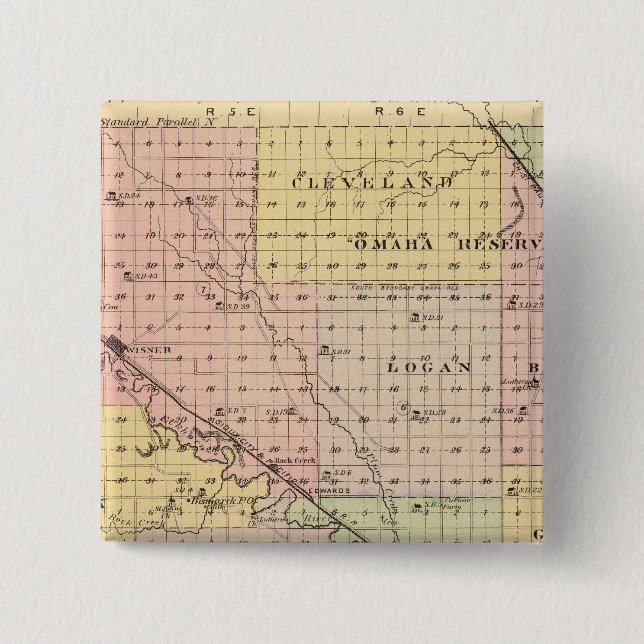 Chapa Cuadrada Condado de Cuming, Nebraska (Anverso)