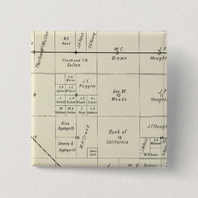 Chapa Cuadrada Condado de Fresno, California (Anverso)