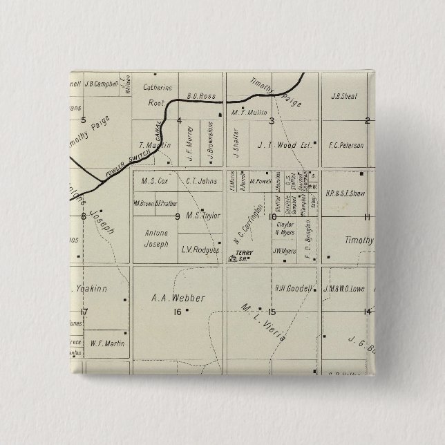 Chapa Cuadrada Condado de Fresno, California 12 (Anverso)