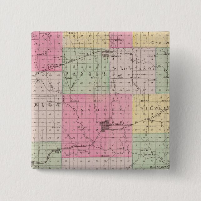 Chapa Cuadrada Condado de Harper, Kansas (Anverso)