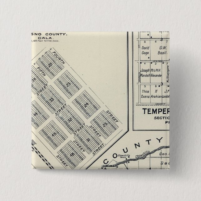 Chapa Cuadrada Condado de Madera, California 3 (Anverso)