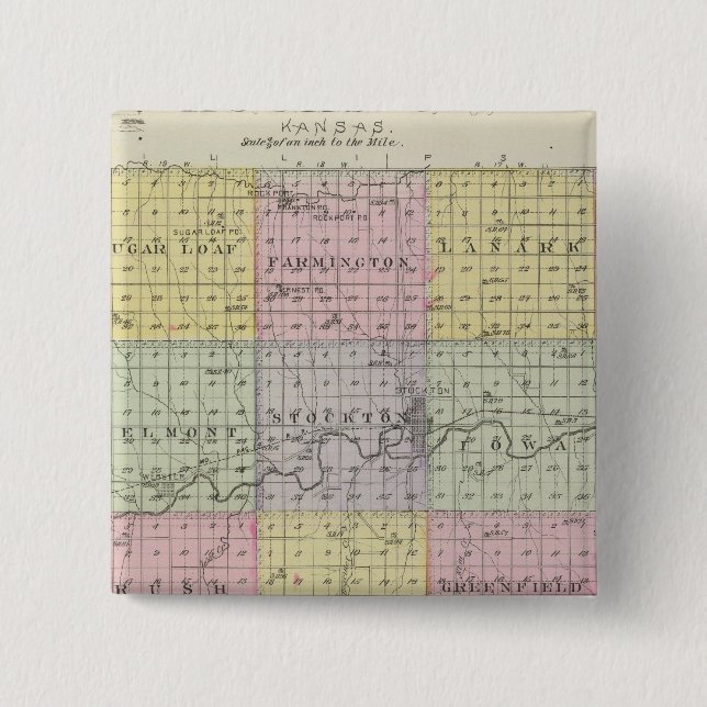 Chapa Cuadrada Condado de Rooks, Kansas (Anverso)