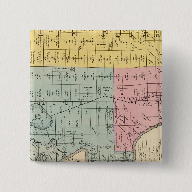 Chapa Cuadrada Condado de Yolo 1 (Anverso)