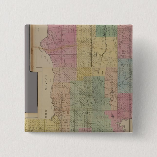 Chapa Cuadrada Condado de Yolo compuesto (Anverso)