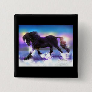 Chapa Cuadrada Condado negro del pie