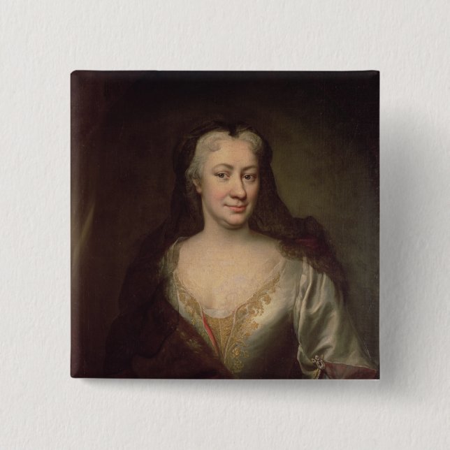 Chapa Cuadrada Condesa Fuchs, institutriz de Maria Teresa (Anverso)