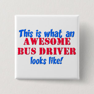 Chapa Cuadrada Conductor del autobús impresionante