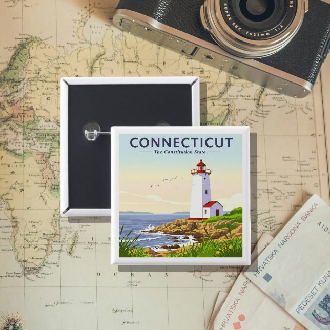 Chapa Cuadrada Conecticut de vintage (Subido por el creador)