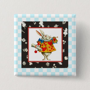 Chapa Cuadrada Conejo blanco 2