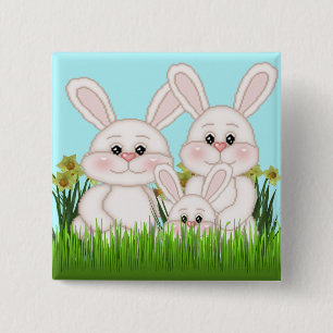 Chapa Cuadrada Conejo de Pascua