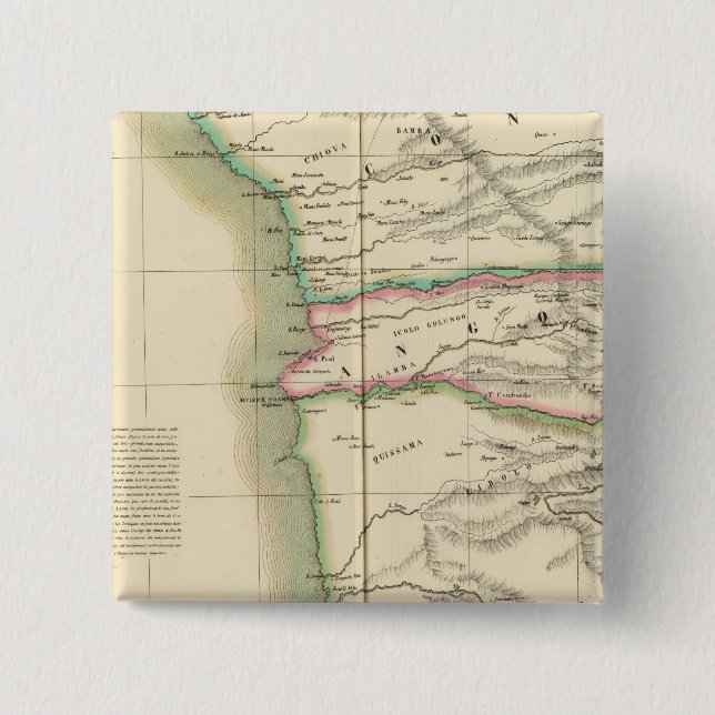 Chapa Cuadrada Congo, África 41 (Anverso)