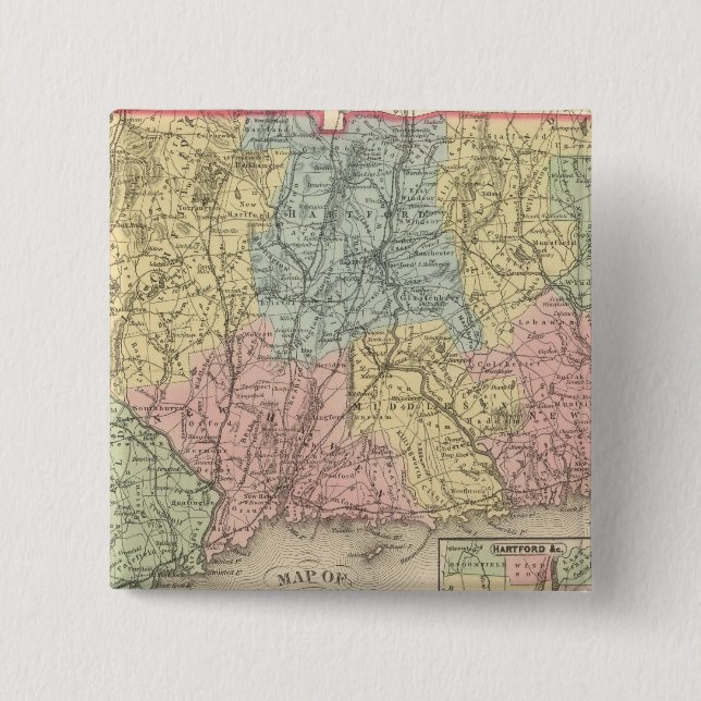 Chapa Cuadrada Connecticut 15 (Anverso)