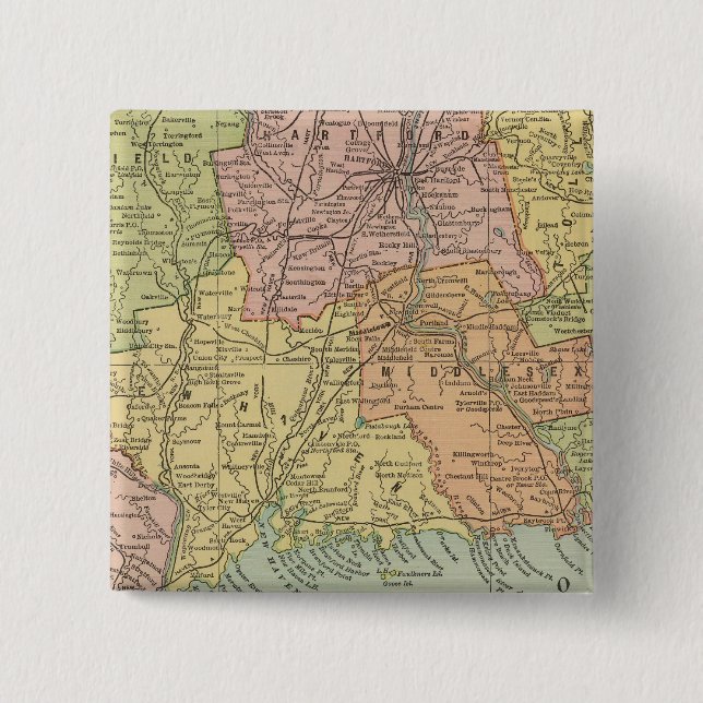 Chapa Cuadrada Connecticut 5 (Anverso)