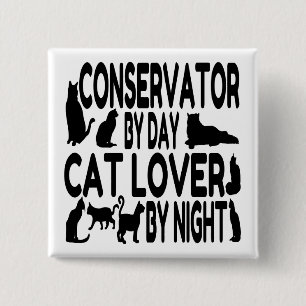 Chapa Cuadrada Conservador de Cat Lover