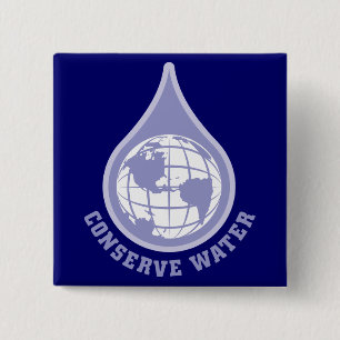 Chapa Cuadrada Conserve el agua