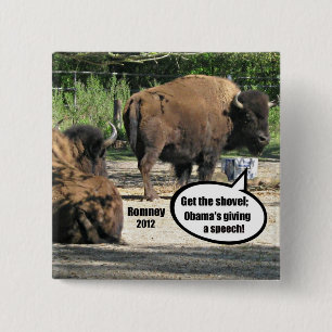 Chapa Cuadrada Consigue la pala - Obama está dando un discurso.