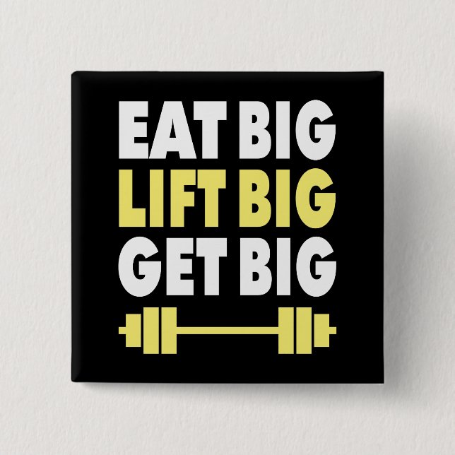 Chapa Cuadrada Construcción de cuerpos - Comer grande, levantar g (Anverso)