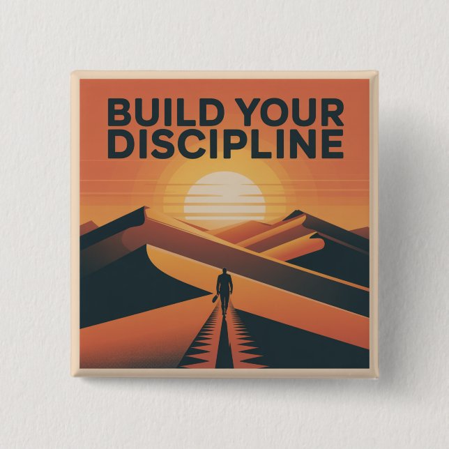 Chapa Cuadrada Construye Tu Disciplina (Anverso)
