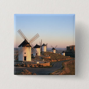 Chapa Cuadrada Consuegra, La Mancha, España, molinos de viento