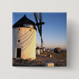 Chapa Cuadrada Consuegra, La Mancha, España, molinos de viento