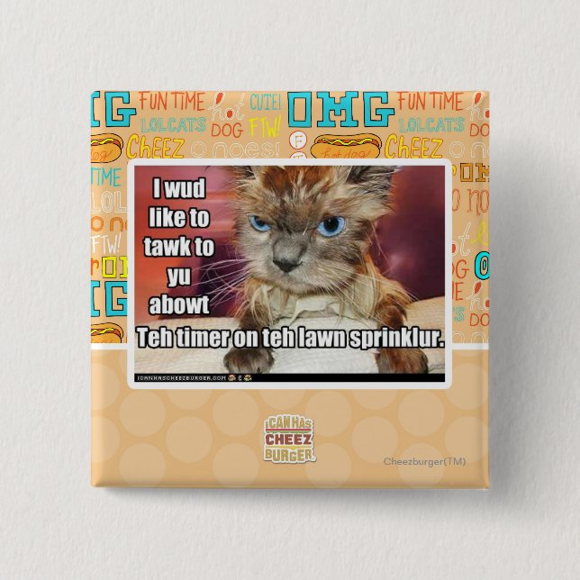 Chapa Cuadrada Contador de tiempo de Sprinklur del césped (Anverso)