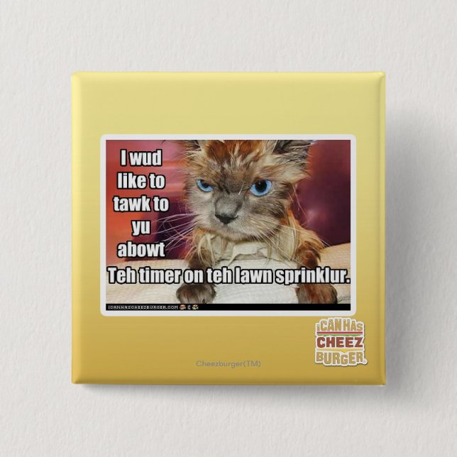 Chapa Cuadrada Contador de tiempo de Sprinklur del césped (Anverso)