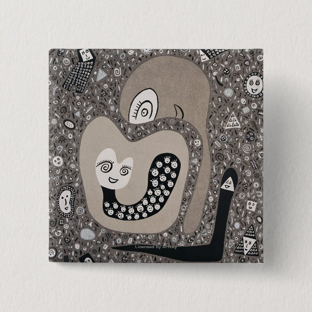 Chapa Cuadrada Contar con a un bebé (Anverso)