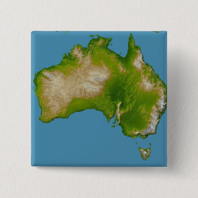 Chapa Cuadrada Continente de Australia (Anverso)