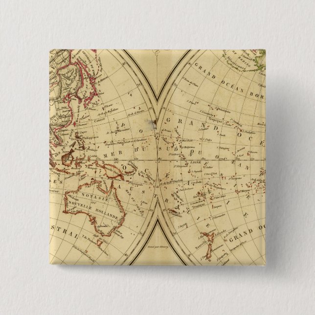 Chapa Cuadrada Continentes (Anverso)